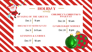 HOLIDAY EVENT SCHEDULE 2023