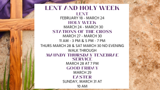 LENT AND HOLY WEEK